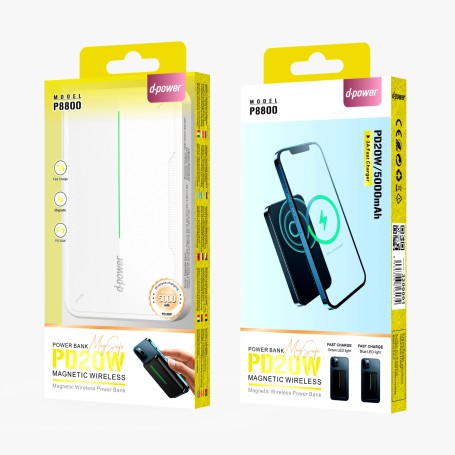Power bank Magsafe Blanc 5000mAh