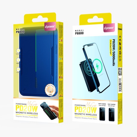 Power bank Magsafe P8800 Bleu 5000mAh