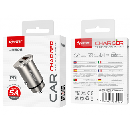Chargeur voiture USB/USB-C (5.0 A)