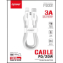 Câble Type C vers Light 1.2m Nylon Tressé- Blanc