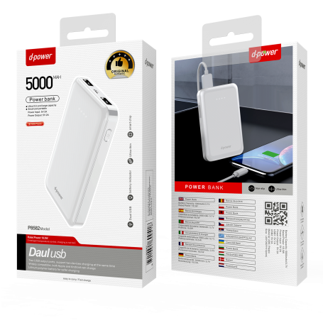 Power Bank 5000 MAH - Blanc